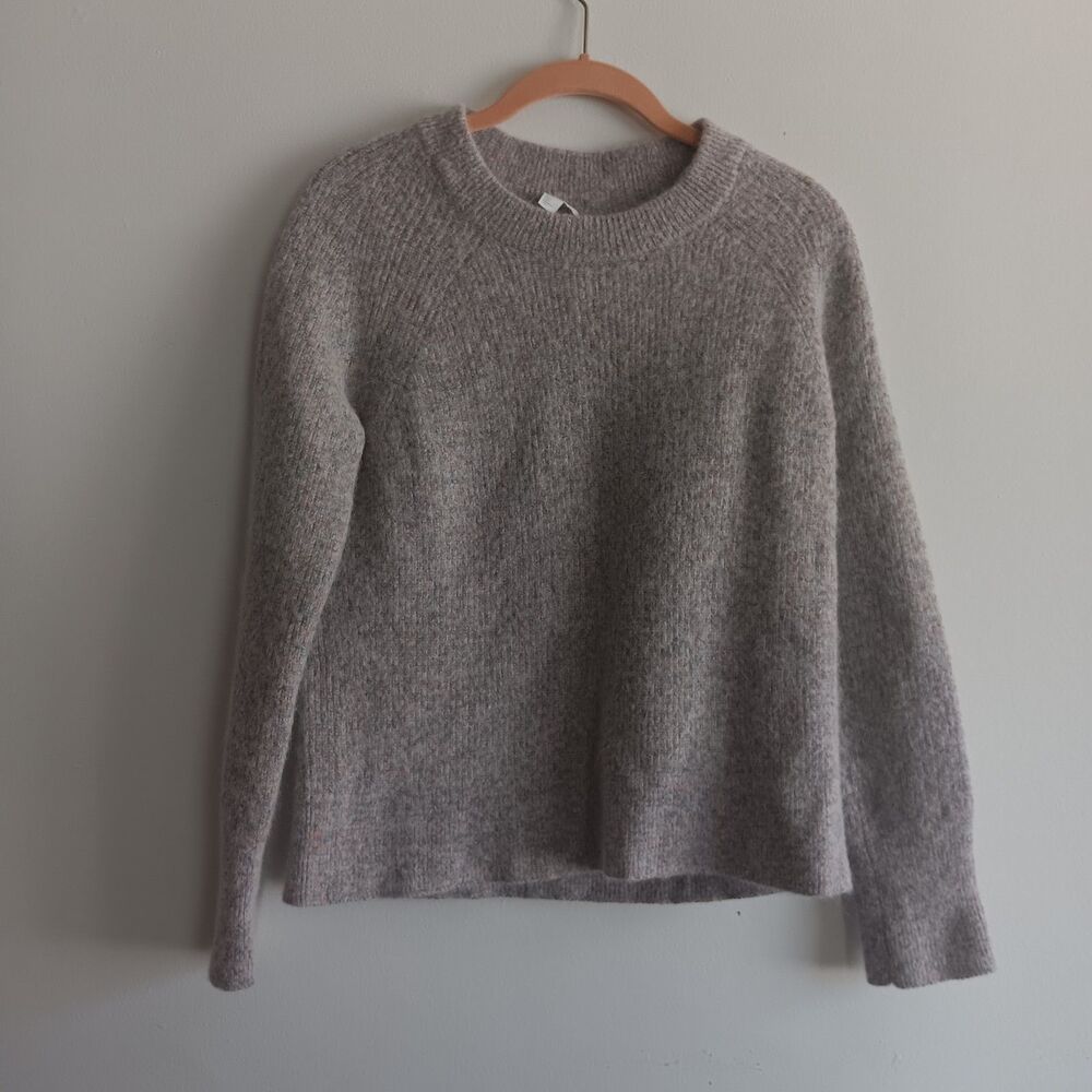 COS Alpaca blend sweater crew neck Size S speckled cozy old money quiet luxury